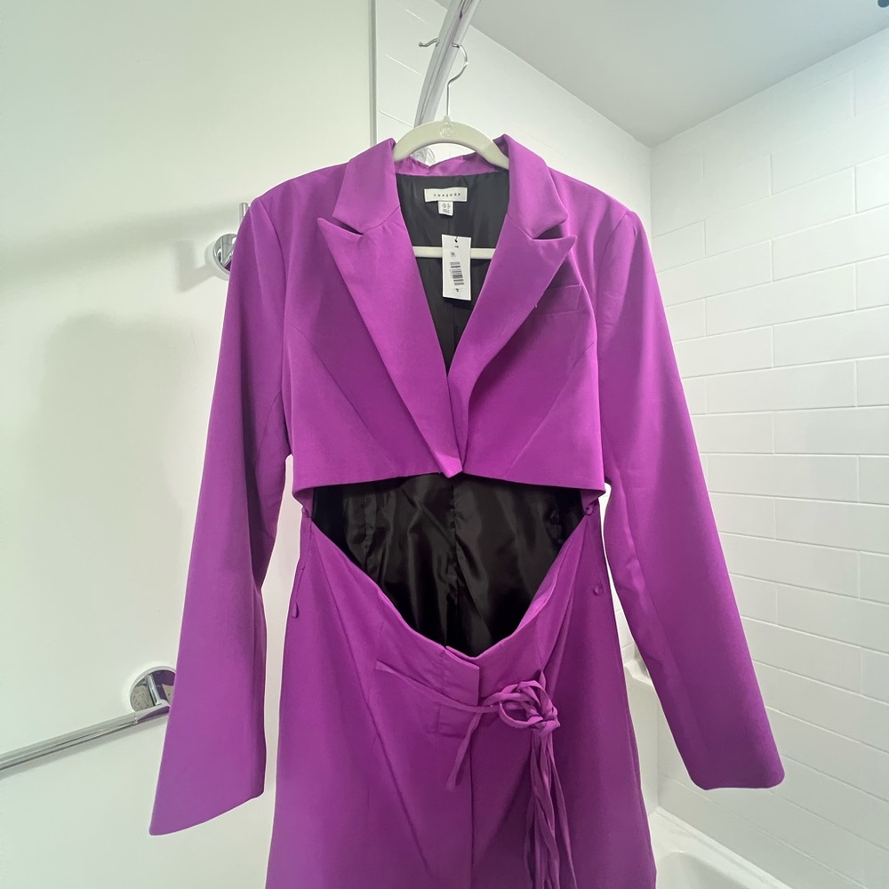 Topshop Purple Midi Dress